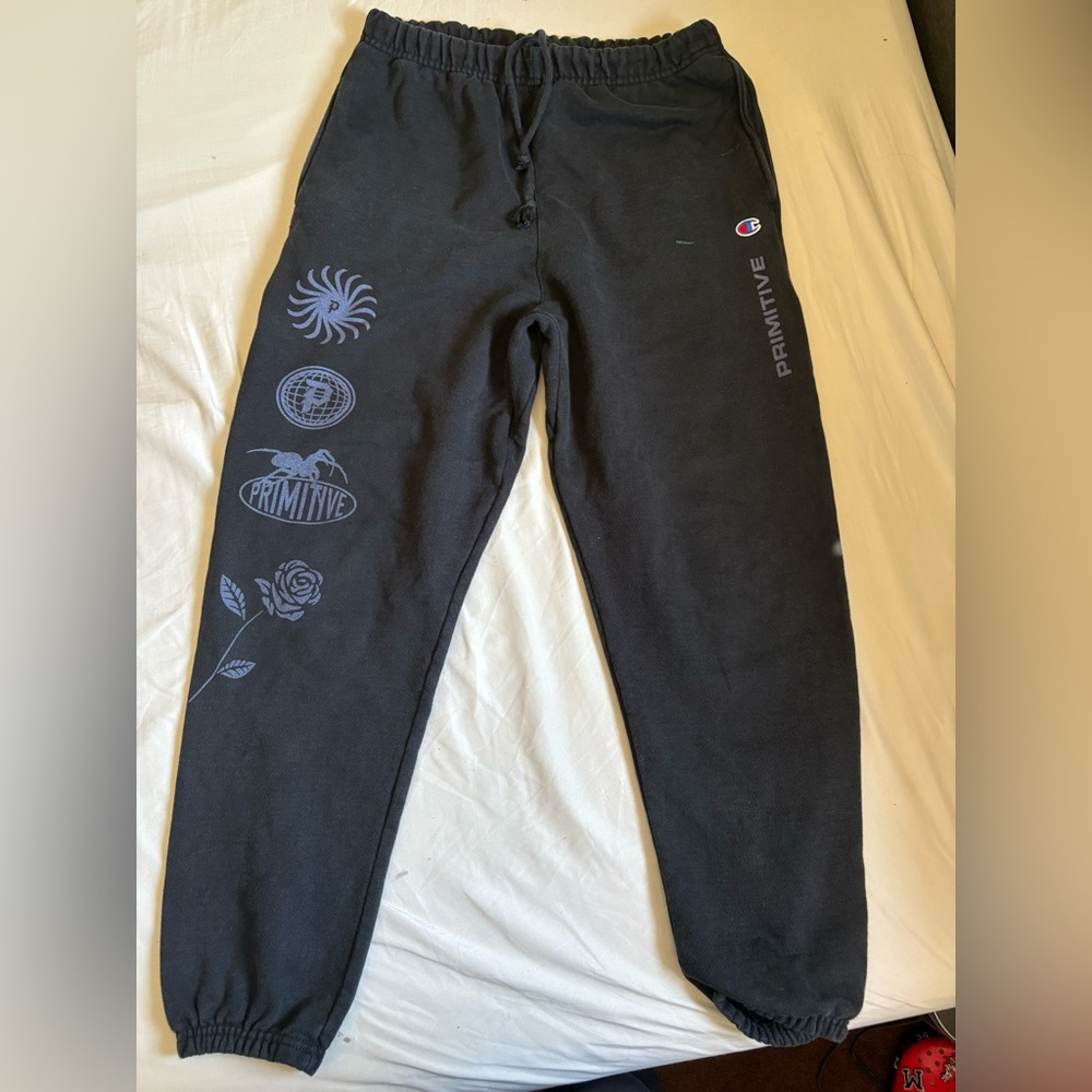 Primitive x Champion Black Graphic Sweatpants